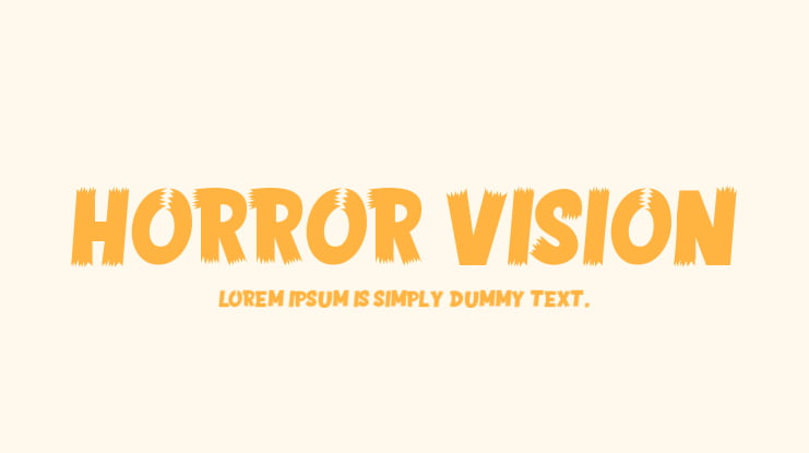 HORROR VISION Font