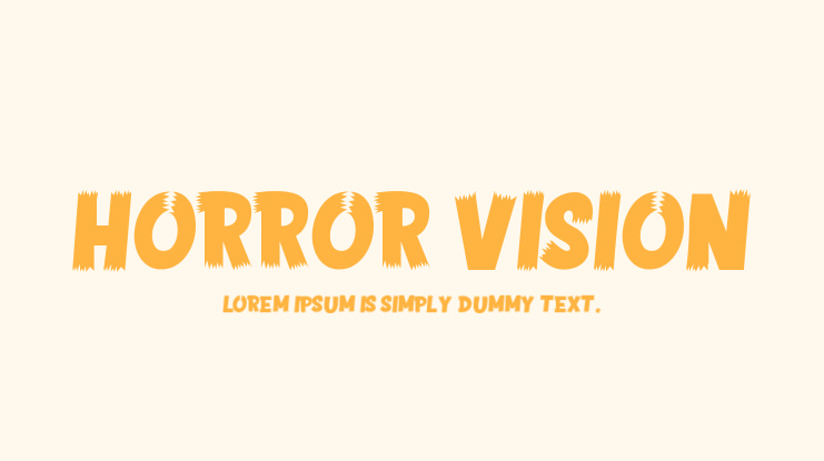 HORROR VISION Font