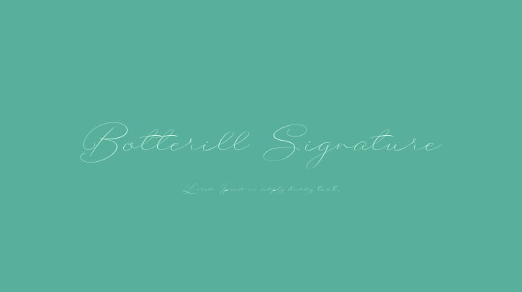 Botterill Signature Font