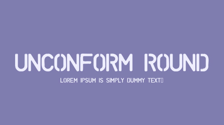 Unconform Round Font