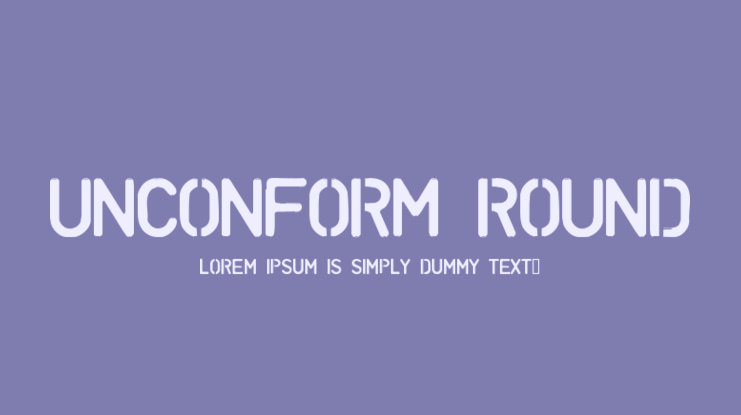 Unconform Round Font