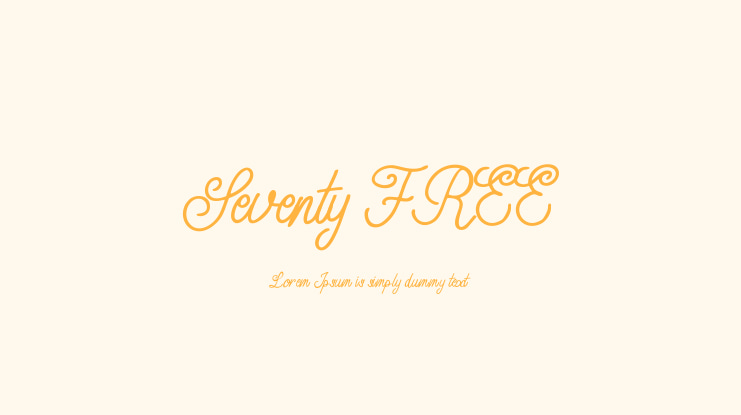 Seventy FREE Font