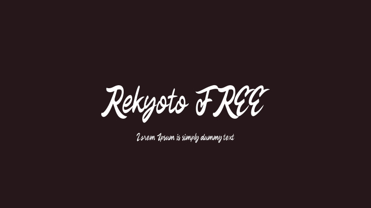Rekyoto FREE Font