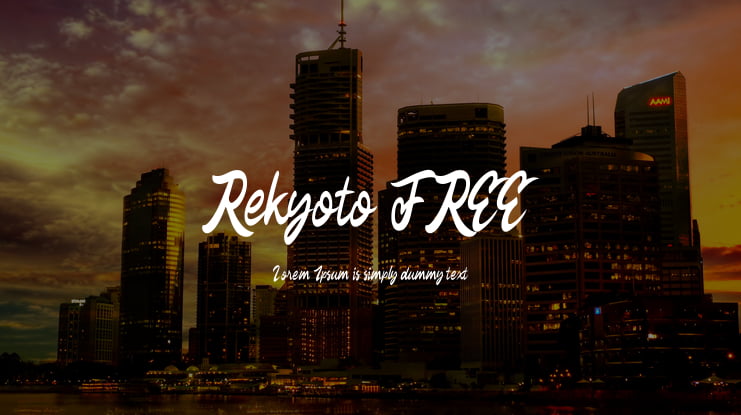 Rekyoto FREE Font