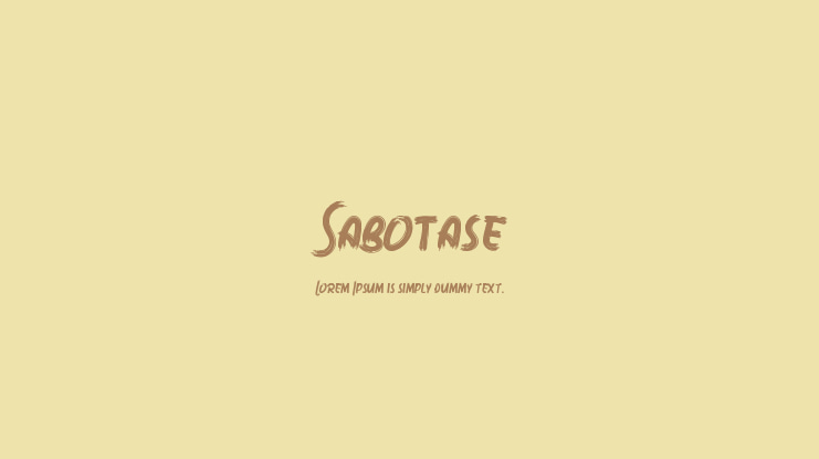 Sabotase Font