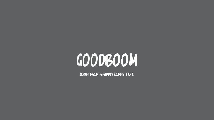 GoodBoom Font