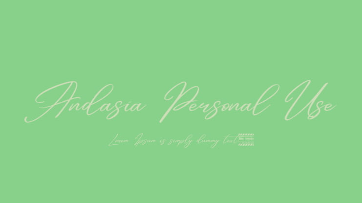 Andasia Personal Use Font