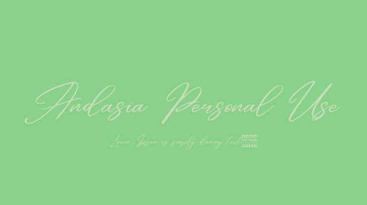 Andasia Personal Use Font