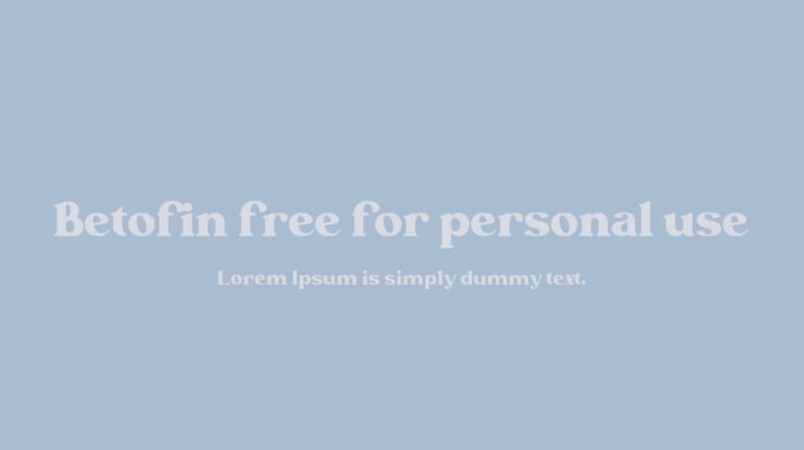 Betofin free for personal use Font