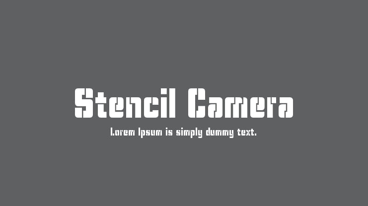 Stencil Camera Font