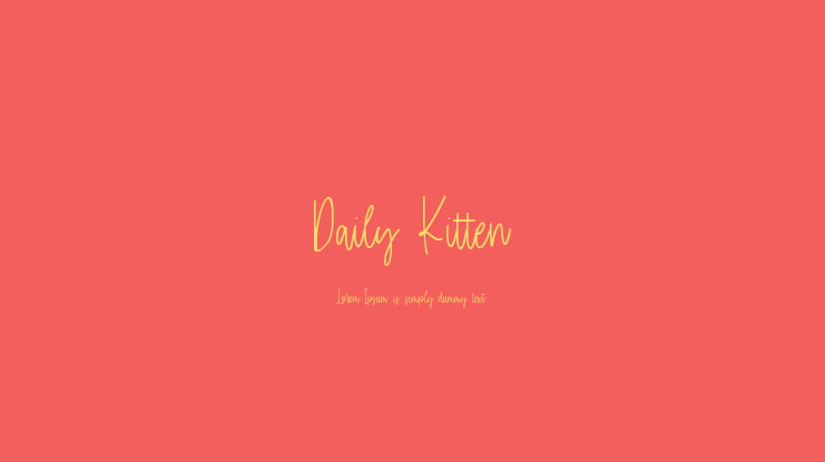 Daily Kitten Font
