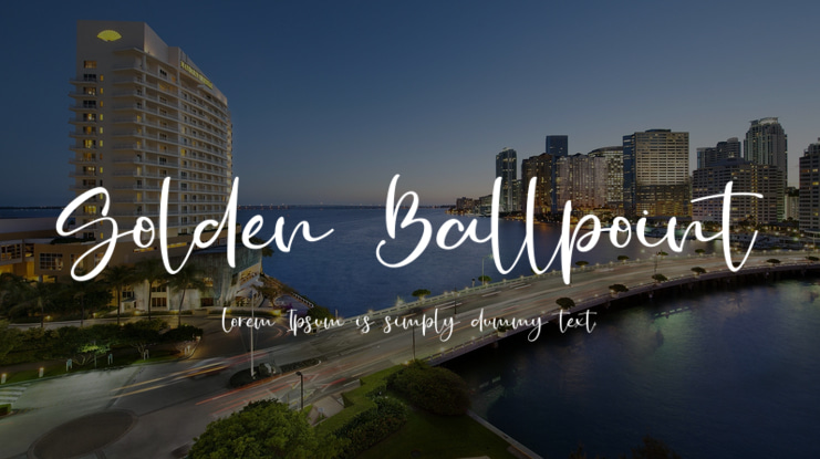 Golden Ballpoint Font