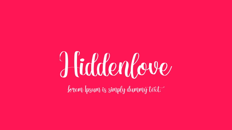 Hiddenlove Font