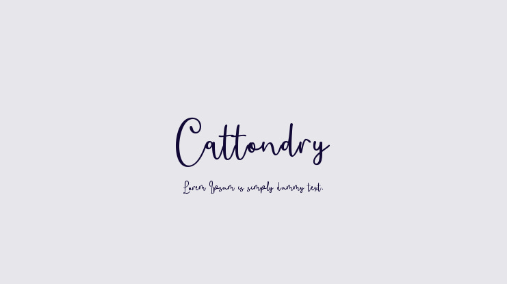 Cattondry Font