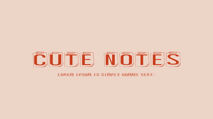 Cute Notes Font Family