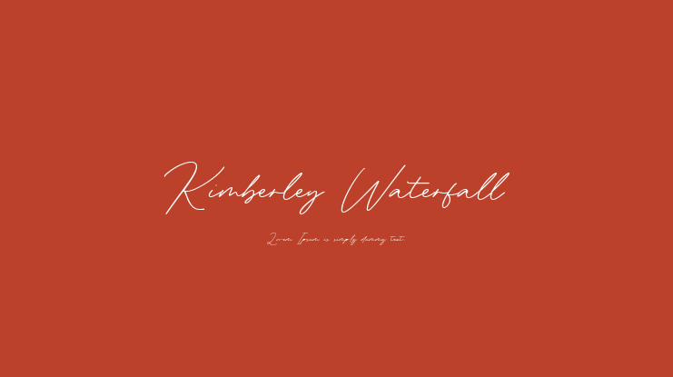 Kimberley Waterfall Font