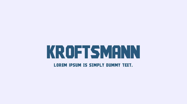 Kroftsmann Font