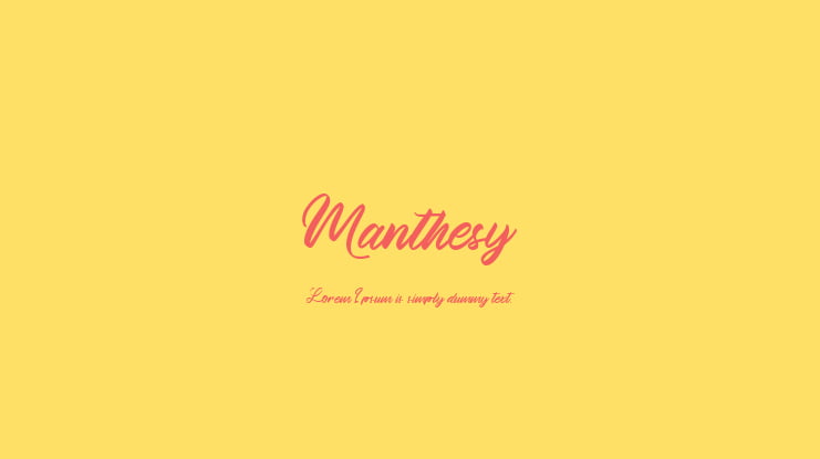 Manthesy Font