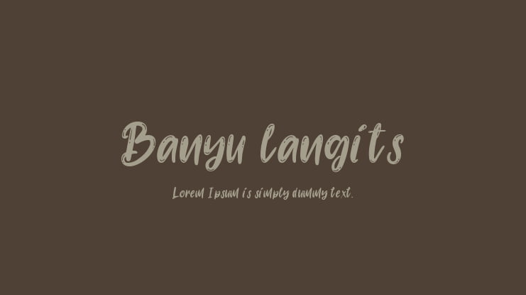 Download Free Banyu Langits Font Download Free For Desktop Webfont Fonts Typography