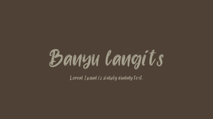 Banyu langits Font