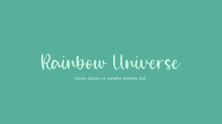 Rainbow Universe Font