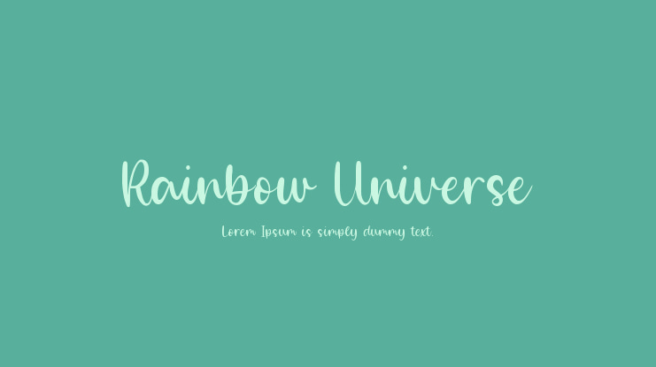 Rainbow Universe Font