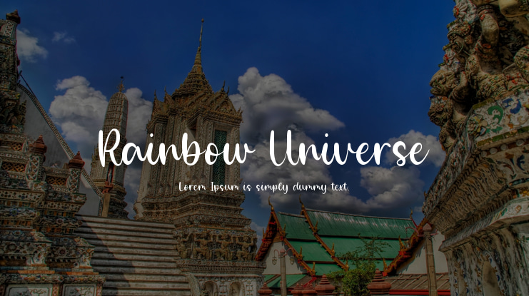 Rainbow Universe Font