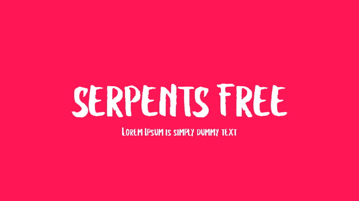 SERPENTS FREE Font