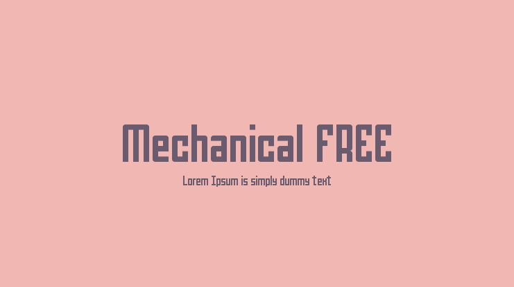 Mechanical FREE Font