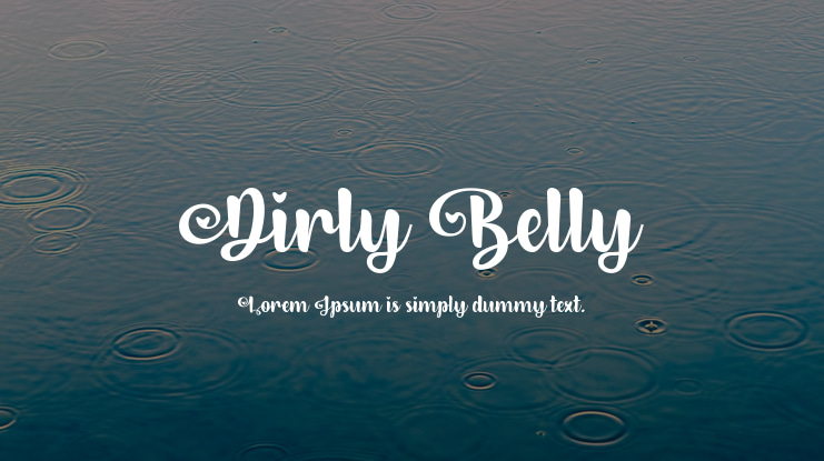 Dirly Belly Font