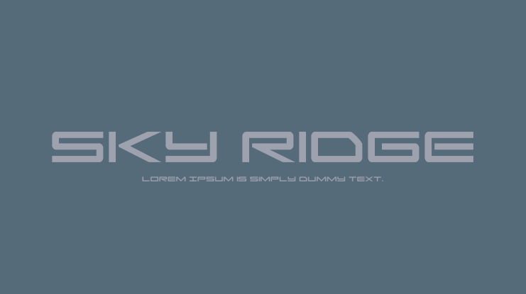 Sky Ridge Font Family