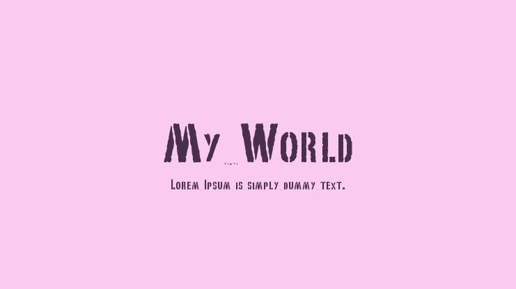 My World Font
