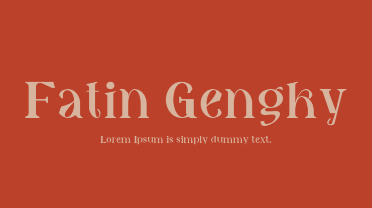 Fatin Gengky Font Family