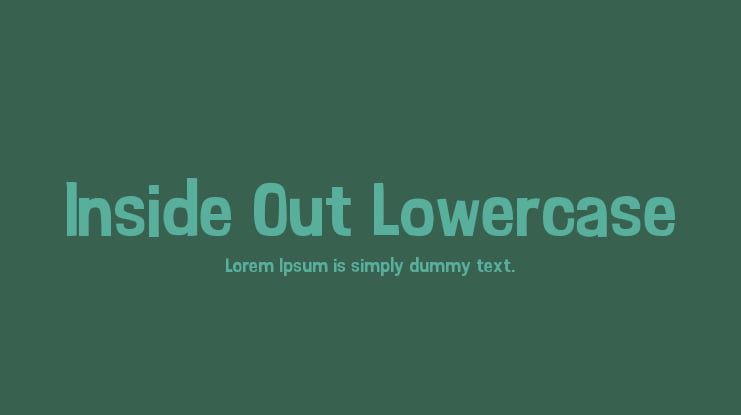 Inside Out Lowercase Font