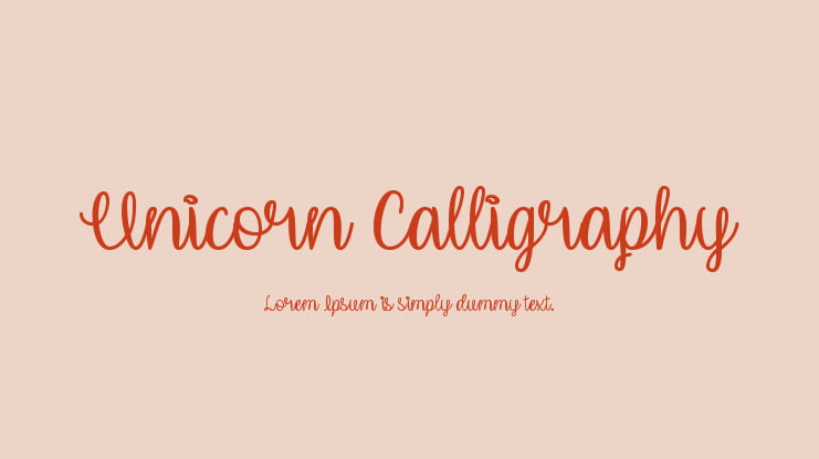 Unicorn Calligraphy Font