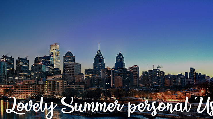 Lovely Summer personal Use Font