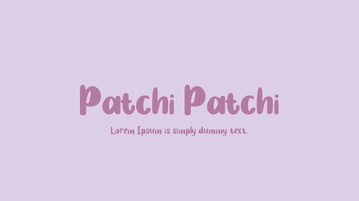 Patchi Patchi Font Family