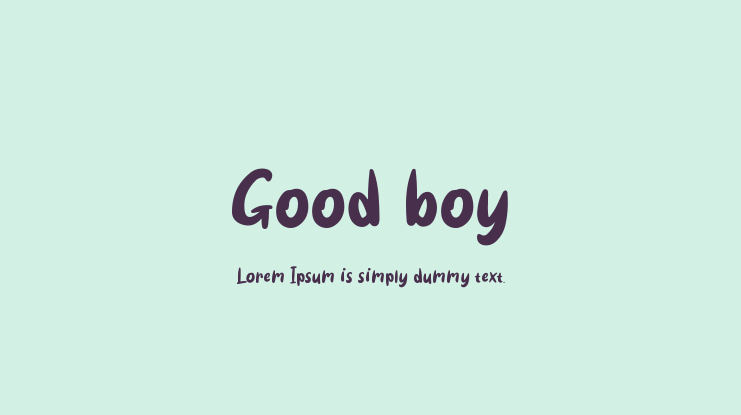 Good boy Font
