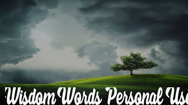 Wisdom Words Personal Use Font
