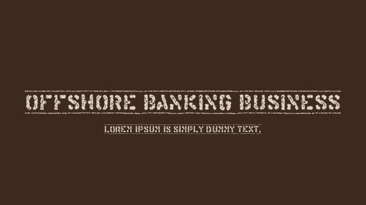 Offshore Banking Business Font