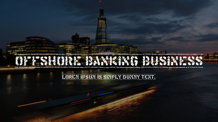 Offshore Banking Business Font