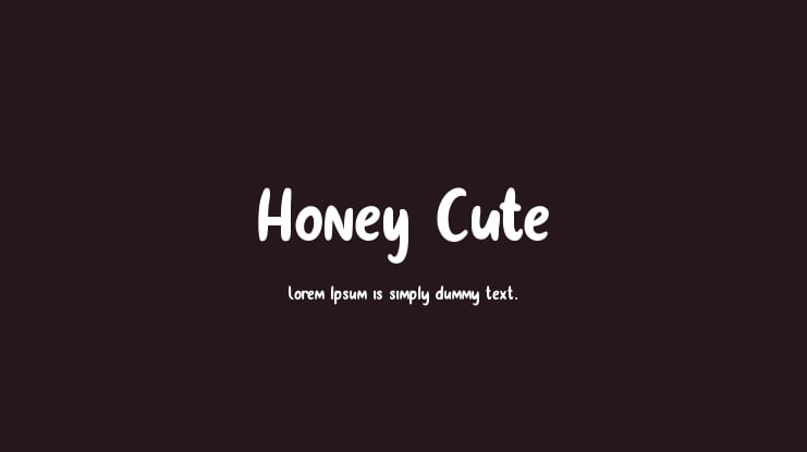 Honey Cute Font : Download Free for Desktop & Webfont