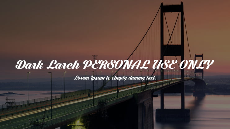 Dark Larch PERSONAL USE ONLY Font
