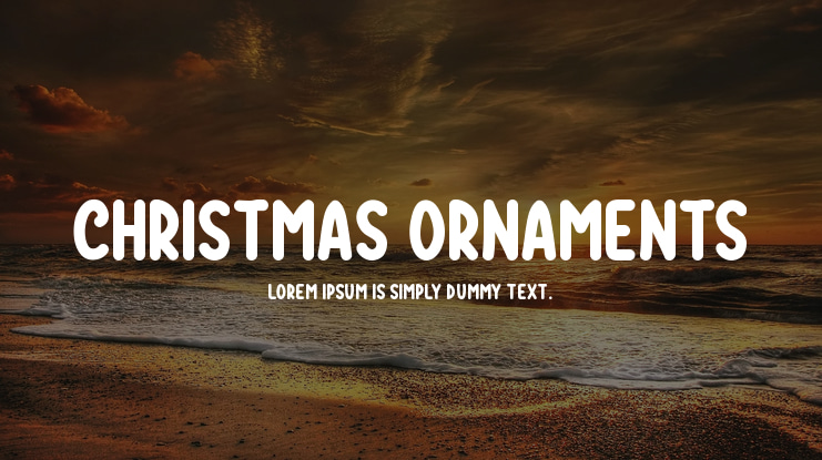 Christmas Ornaments Font