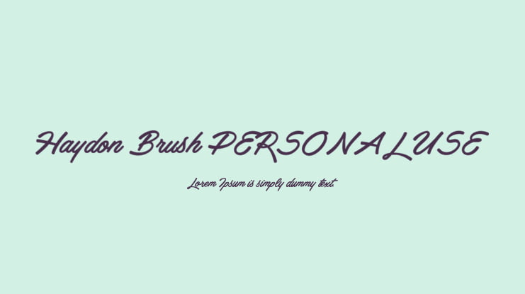 Haydon Brush PERSONAL USE Font