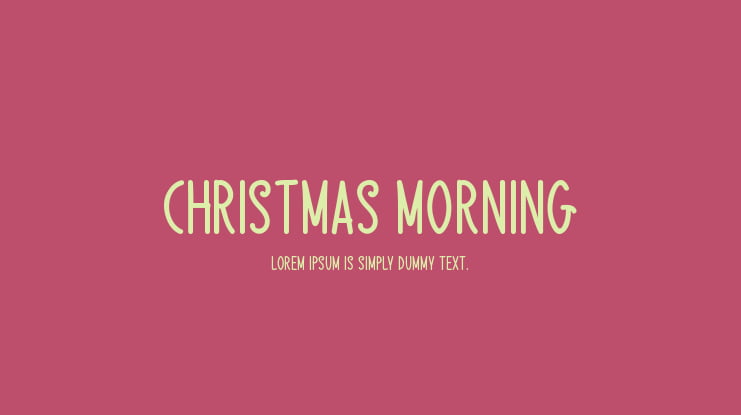 Christmas Morning Font