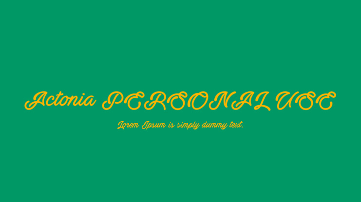 Actonia PERSONAL USE Font