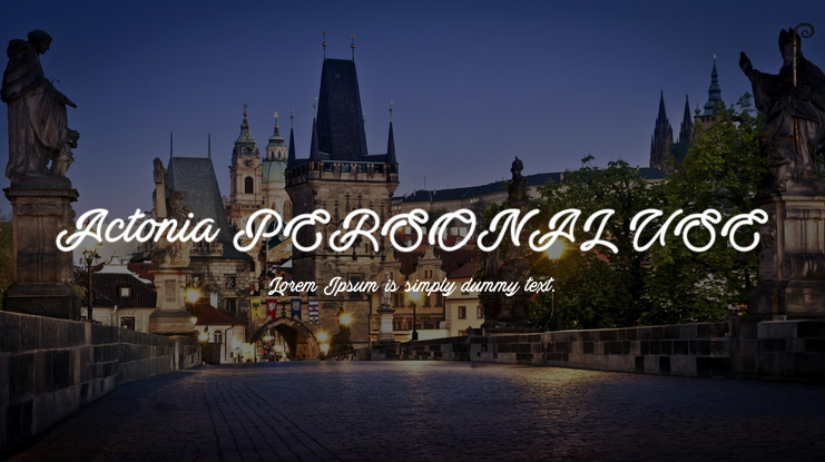 Actonia PERSONAL USE Font