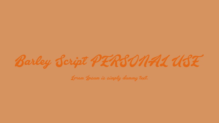 Barley Script PERSONAL USE Font