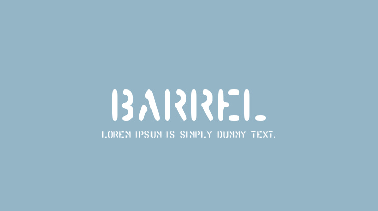 Barrel Font